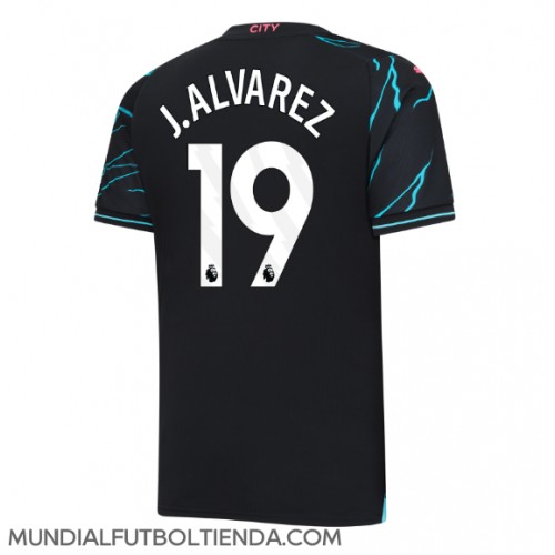 Camiseta Manchester City Julian Alvarez #19 Tercera Equipación Replica 2023-24 mangas cortas